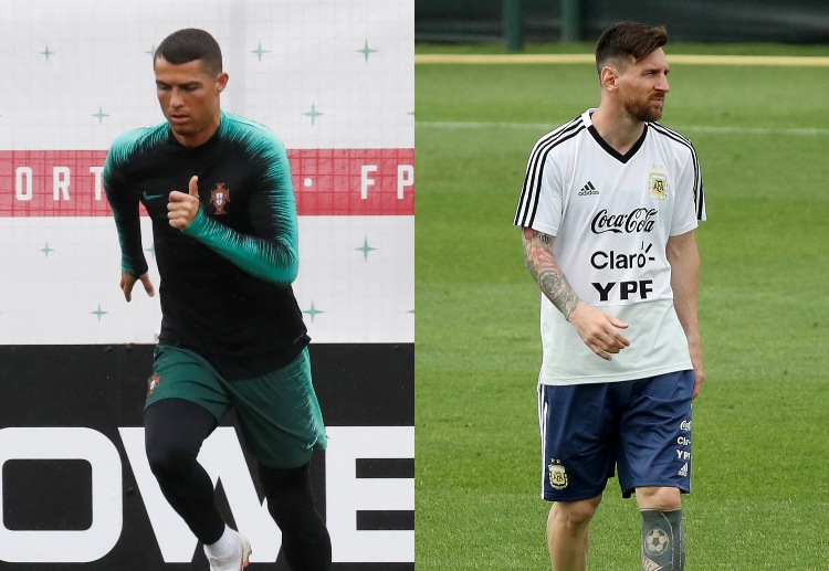 Football superstars Cristiano Ronaldo and Lionel Messi train hard to seal their first victory in World Cup 2018