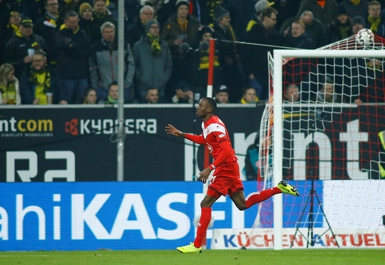 Dodi Lukebakio opened the scoring in the first-half of the Bundesliga match against Borussia Dortmund