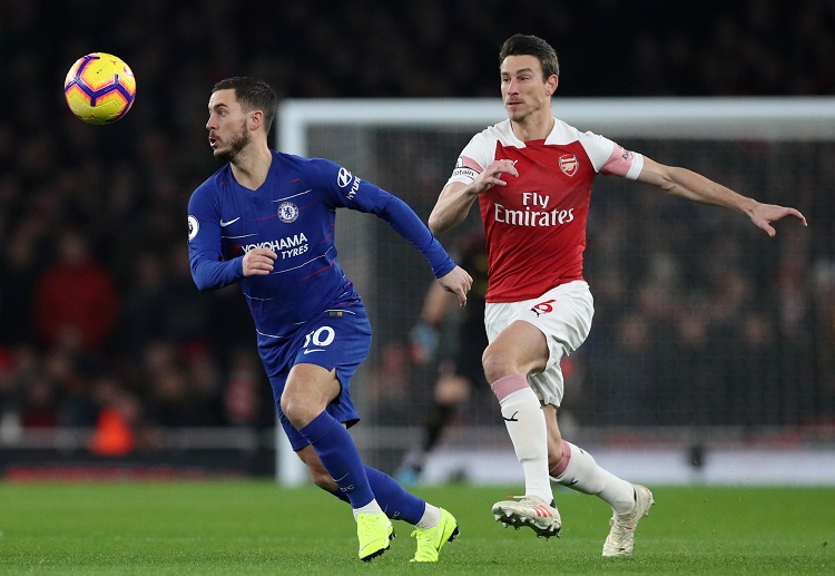 Chelsea’s Eden Hazard played as false nine against Arsenal in their recent Premier League match