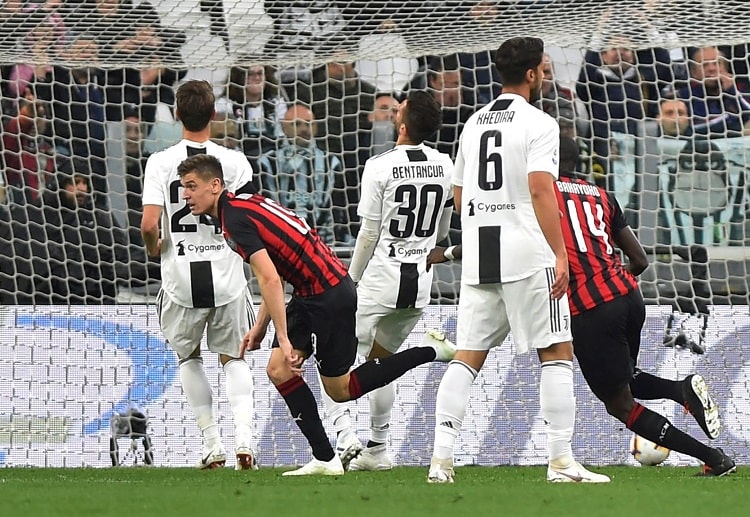 Krzysztof Piatek has stunned Allianz Stadium after scoring the opening goal AC Milan's Serie A match with Juventus