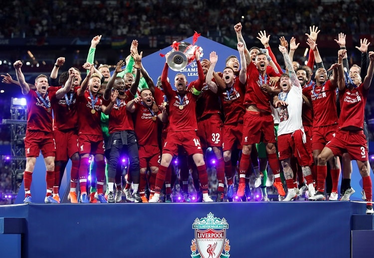 Liverpool lift the Champions League trophy for a sixth time after winning against Tottenham Hotspur