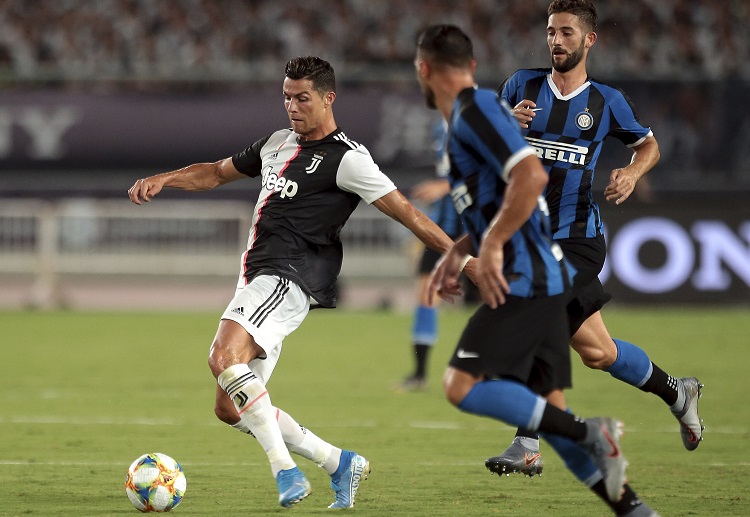 Cristiano Ronaldo scores a vital goal during Juventus' International Champions Cup win against Inter