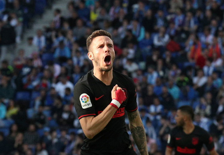 Saul Niguez scored during the first leg of Atletico Madrid's Champions League clash vs Liverpool