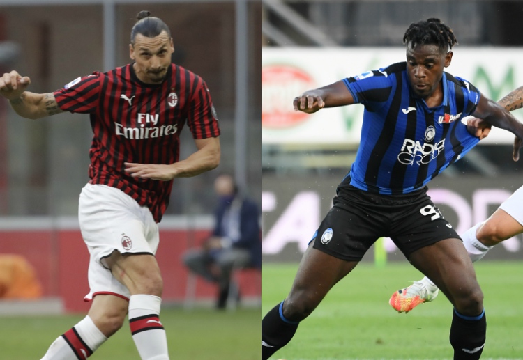 Zlatan Ibrahimovic and Duvan Zapata are expected to lead their sides when AC Milan take on Atalanta in Serie A