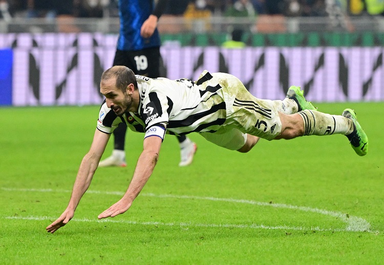 Juventus will be without their captain Giorgio Chiellini in their upcoming Coppa Italia match against Sassuolo