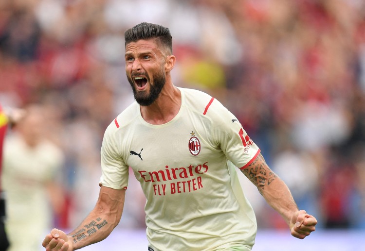 Serie A: Olivier Giroud scored a brace in AC Milan 0-3 away win against Sassuolo