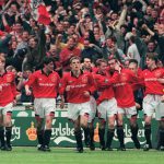 Eric Cantona scores the only goal at Wembley during the FA Cup final between Man United and Liverpool