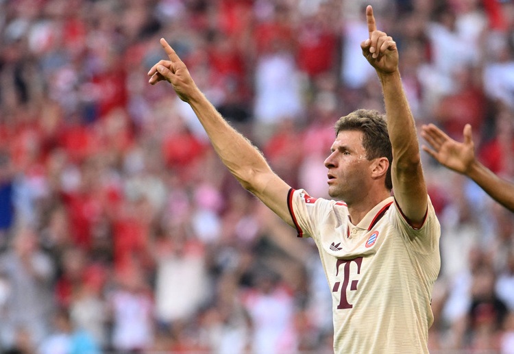 Thomas Muller has scored his 150th Bundesliga goal in Bayern Munich's game against SC Freiburg