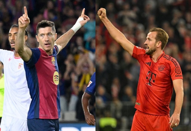 Barcelona's Robert Lewandowski and Bayern Munich's Harry Kane will face off at Estadi Olímpic in the Champions League