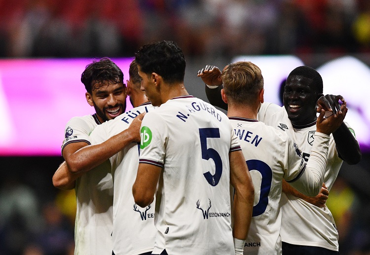 英超夏季赛 鲍文打入西汉姆的第二个进球，确保了球队的胜利