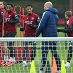 Arsenal may be without William Saliba for the Premier League midweek clash with Brentford