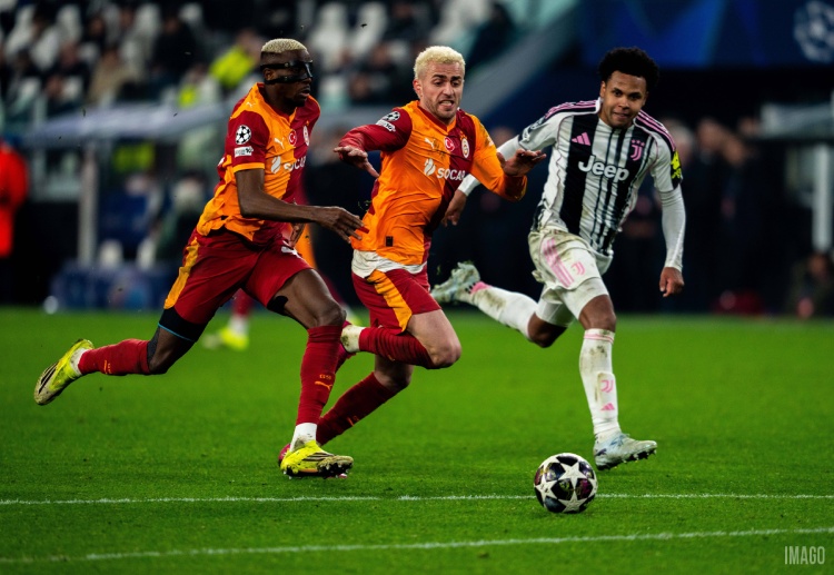 欧冠联赛 这是加拉塔萨雷队史第二次在欧冠淘汰赛两回合赛制下突围，写下新的里程碑。