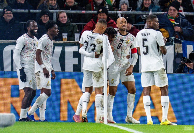 国际友谊赛 伊萨哈库在下半场破门,为加纳一度将比分扳平。